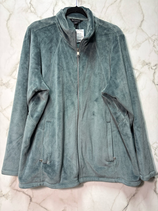 Size 2X Athleta Grey Zipper Ladies Top