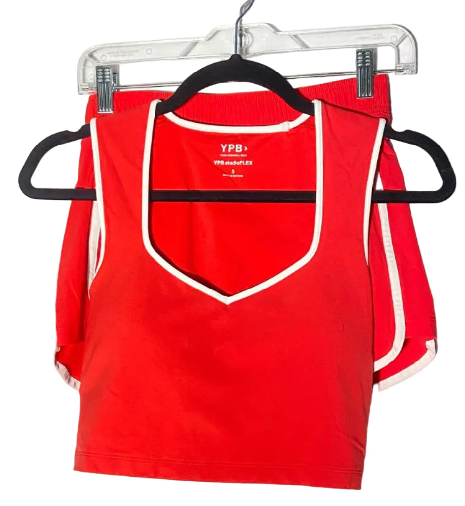 Size S Abercrombie Red White Ladies 2PC Top & Pants