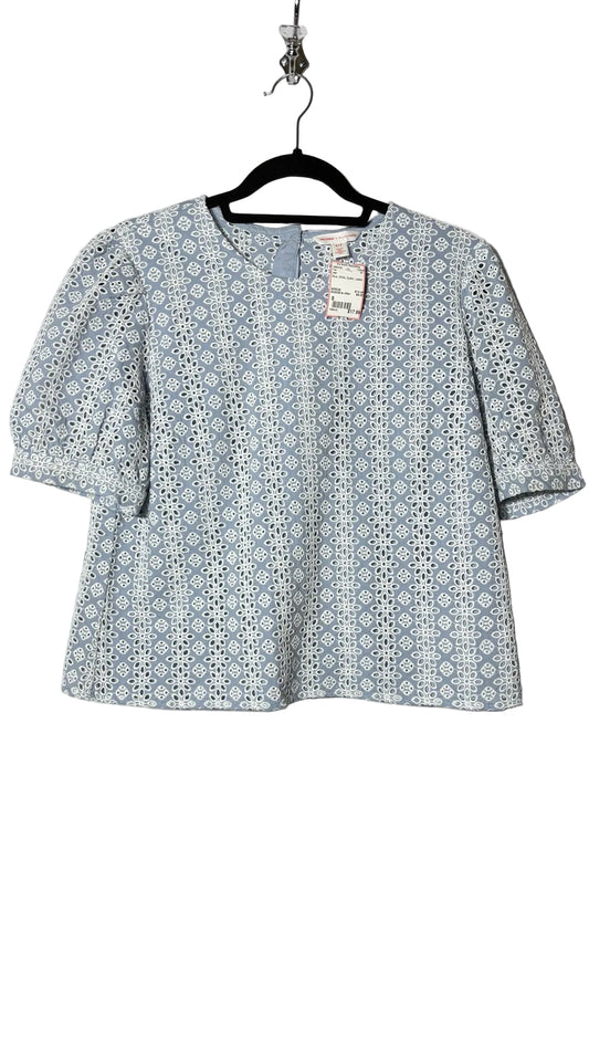 Size S Joe Blue White Eyelet Ladies Top