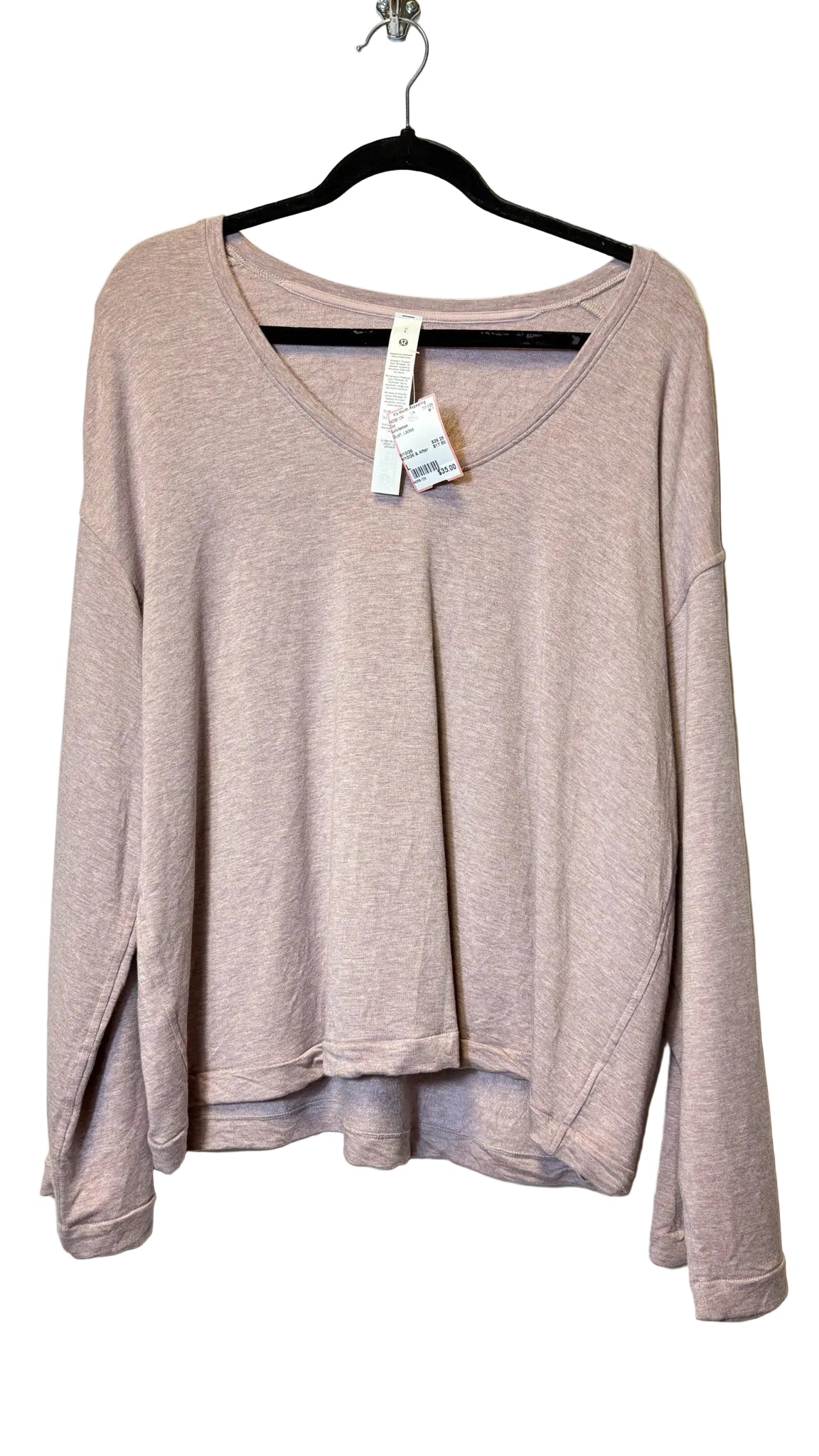 Size L Lululemon Blush Ladies Top