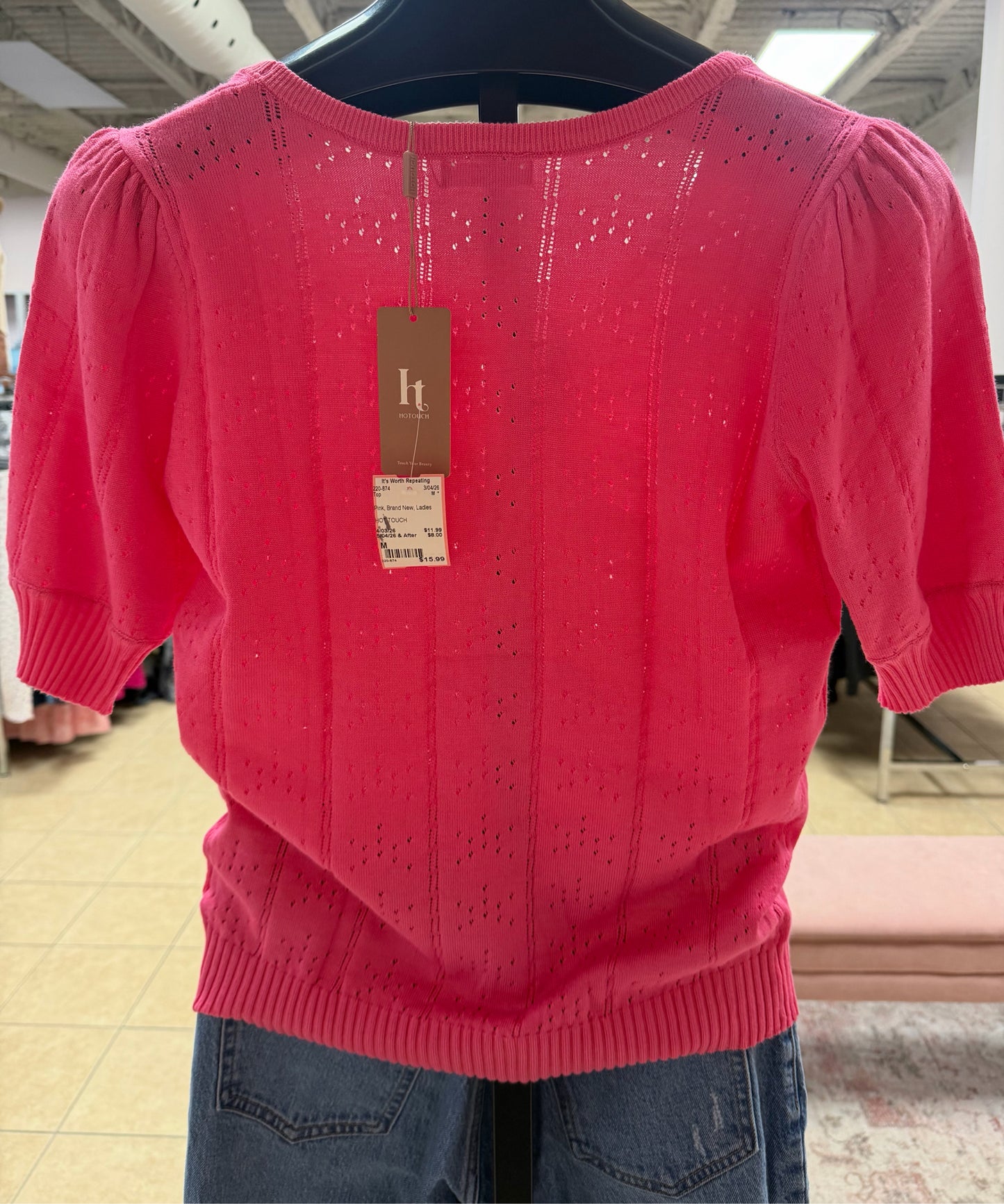Size M Pink Brand New Ladies Top