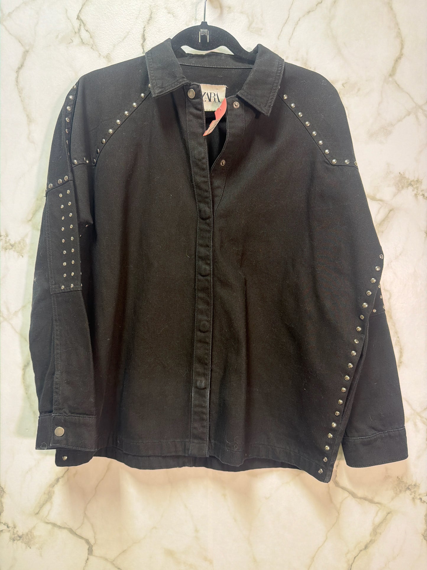Size XS Zara Black Stud Trim Ladies Jacket