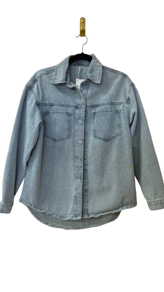 Size S Blue Denim Ladies Long Slvd Top