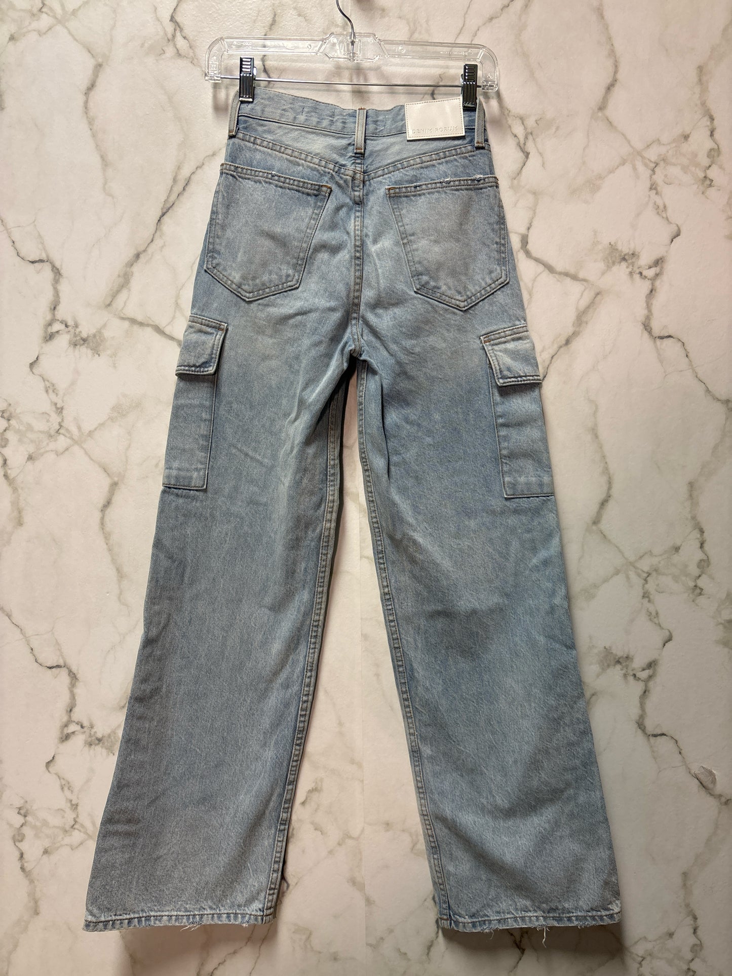 Size 23 Denim Forum Blue Demin CARGO Ladies Pants