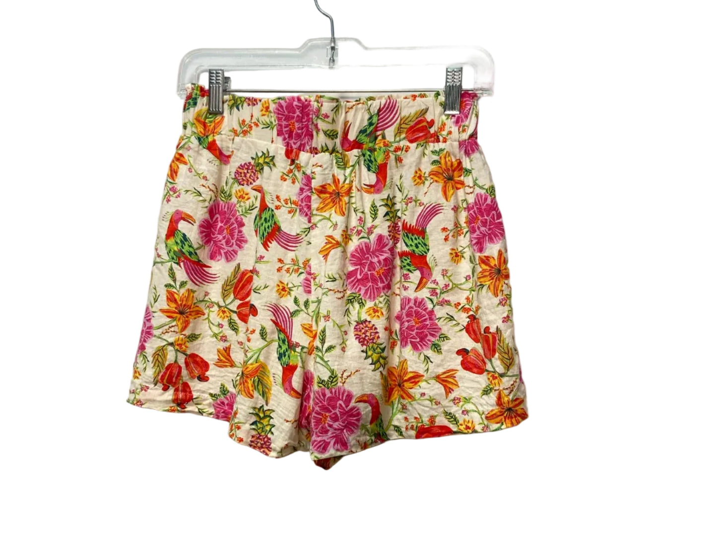 Size S Rachel Zoe Beige Pink Floral Ladies Shorts