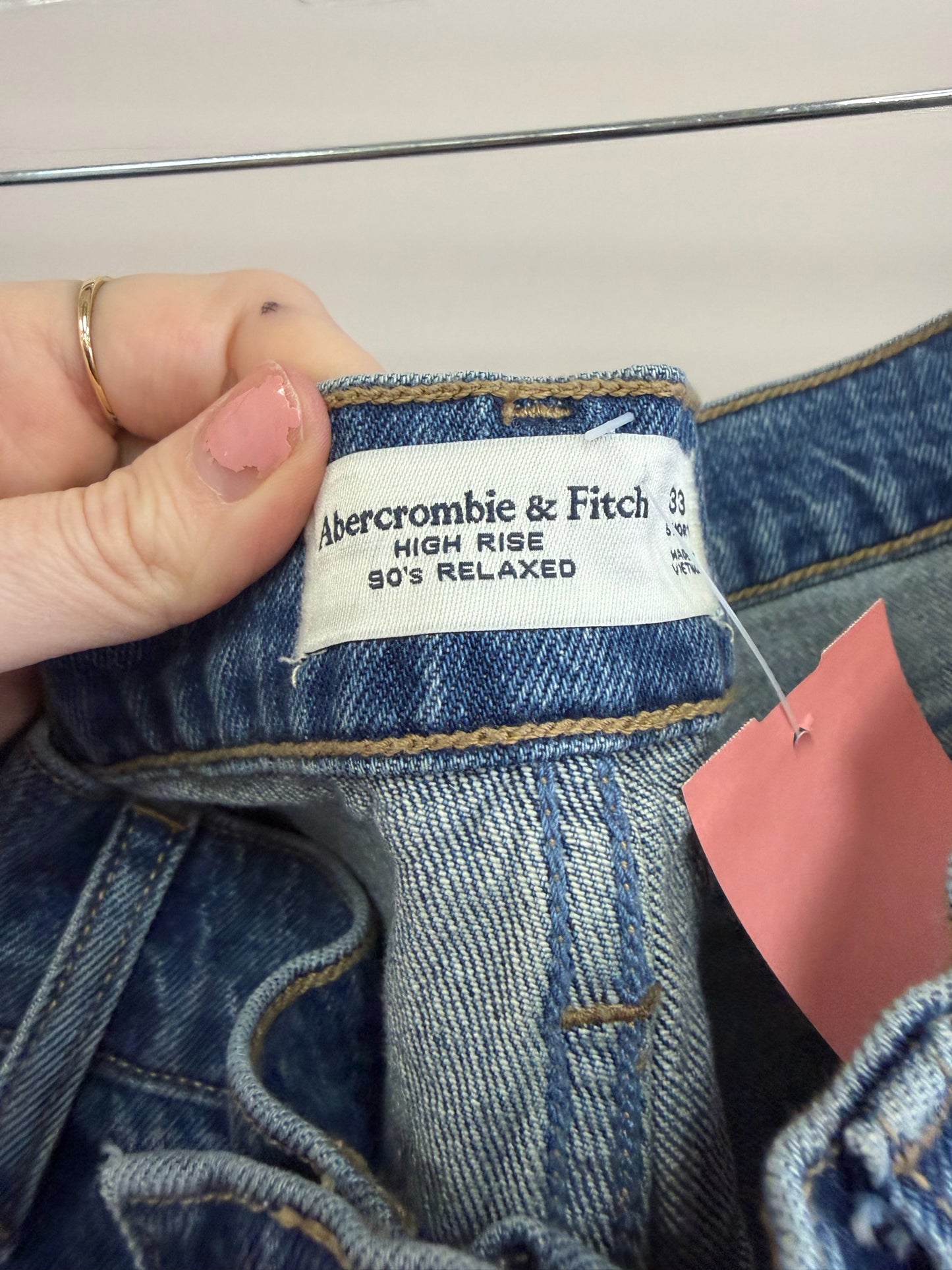 Size 33 Abercrombie Blue Silver Brand New Ladies Jeans